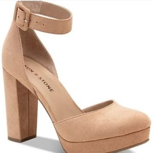 Sun +Stone Estrella Block-heel Pumps Almond 8